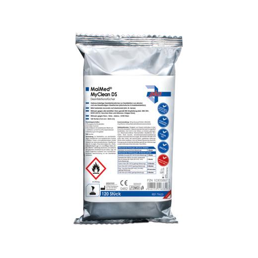 MaiMed® MyClean® DS Desinfektionstücher - Nachfüllpack | 28 x 30 cm - 12 Pack á 120 Stück